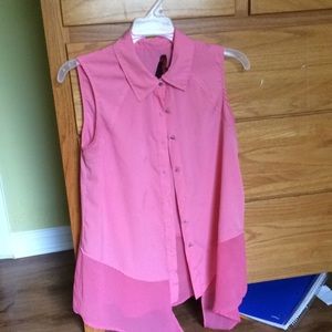 Button up sleeveless shirt